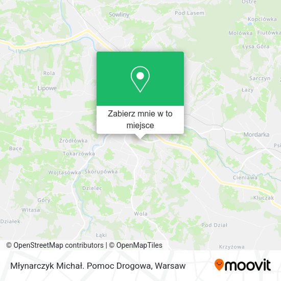 Mapa Młynarczyk Michał. Pomoc Drogowa