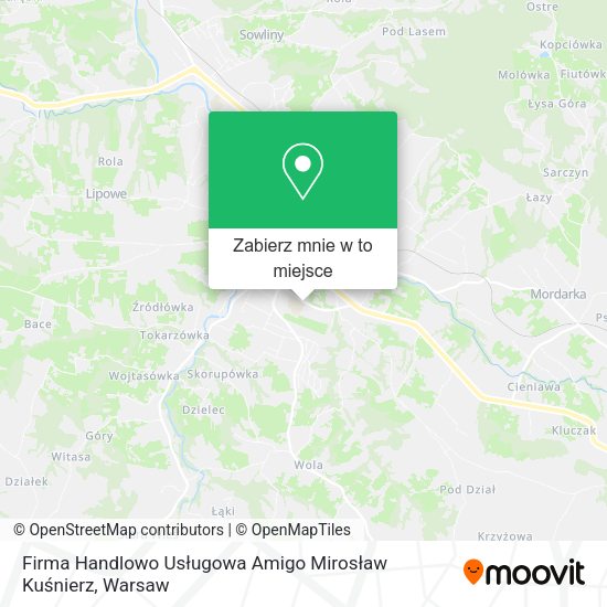 Mapa Firma Handlowo Usługowa Amigo Mirosław Kuśnierz