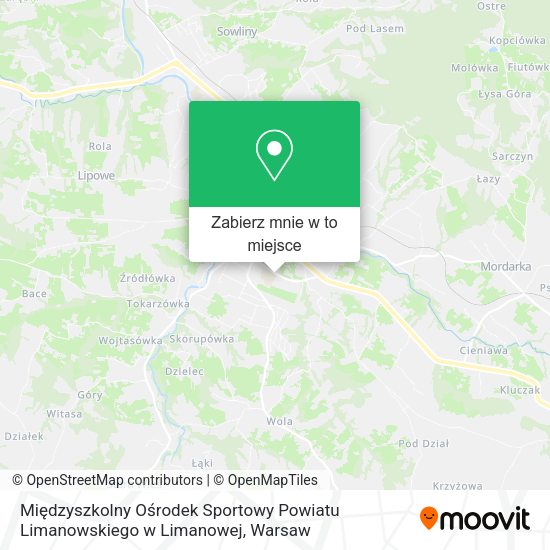 Mapa Międzyszkolny Ośrodek Sportowy Powiatu Limanowskiego w Limanowej