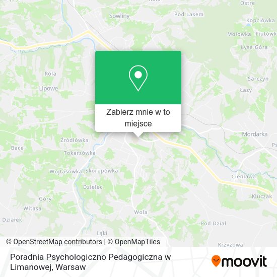 Mapa Poradnia Psychologiczno Pedagogiczna w Limanowej