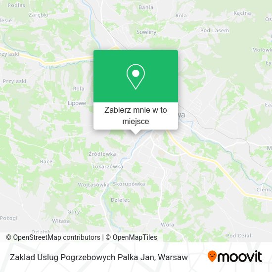 Mapa Zaklad Uslug Pogrzebowych Palka Jan