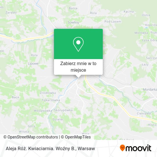 Mapa Aleja Róż. Kwiaciarnia. Woźny B.