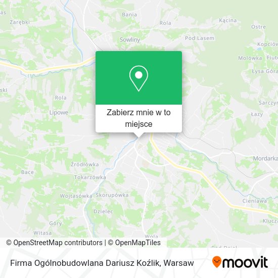 Mapa Firma Ogólnobudowlana Dariusz Koźlik