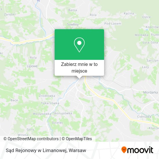 Mapa Sąd Rejonowy w Limanowej