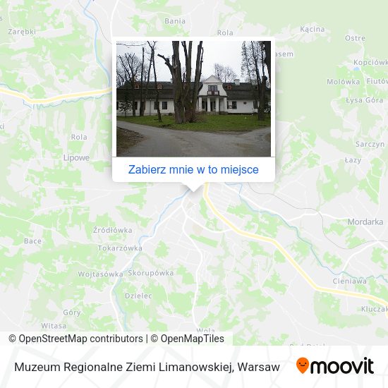 Mapa Muzeum Regionalne Ziemi Limanowskiej