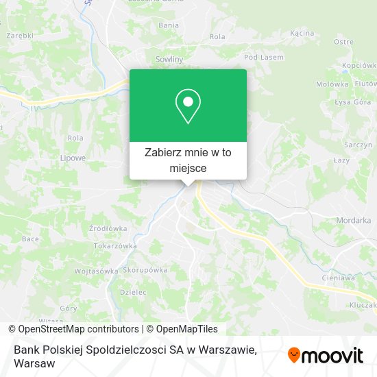 Mapa Bank Polskiej Spoldzielczosci SA w Warszawie