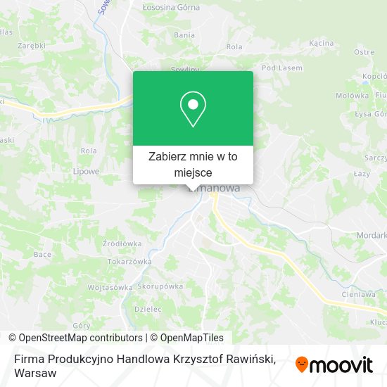 Mapa Firma Produkcyjno Handlowa Krzysztof Rawiński