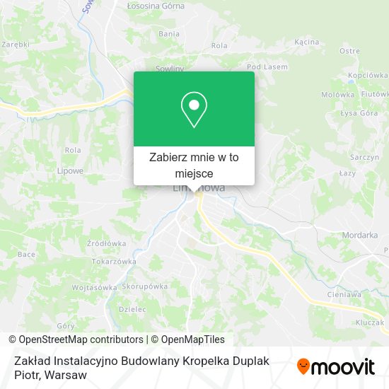 Mapa Zakład Instalacyjno Budowlany Kropelka Duplak Piotr