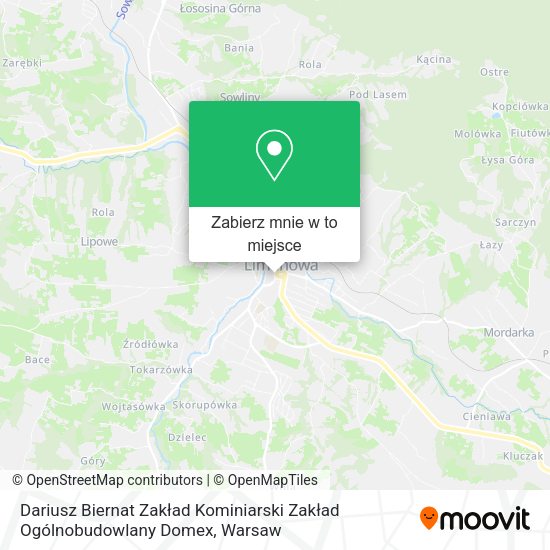 Mapa Dariusz Biernat Zakład Kominiarski Zakład Ogólnobudowlany Domex