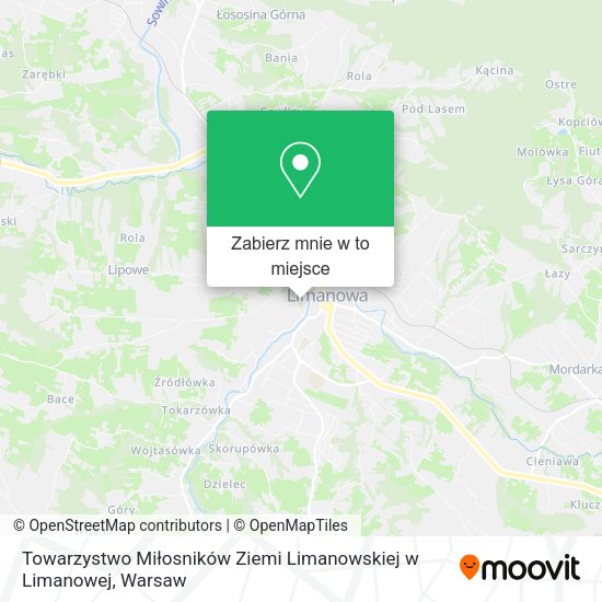 Mapa Towarzystwo Miłosników Ziemi Limanowskiej w Limanowej