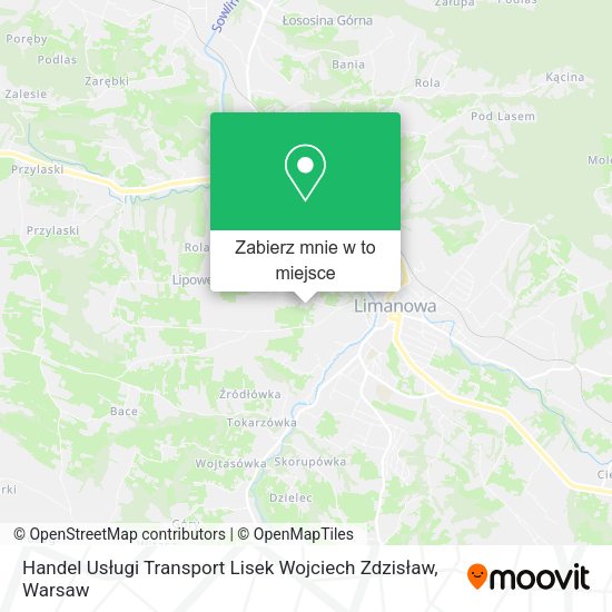 Mapa Handel Usługi Transport Lisek Wojciech Zdzisław