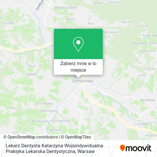 Mapa Lekarz Dentysta Katarzyna Wojsindywidualna Praktyka Lekarska Dentystyczna