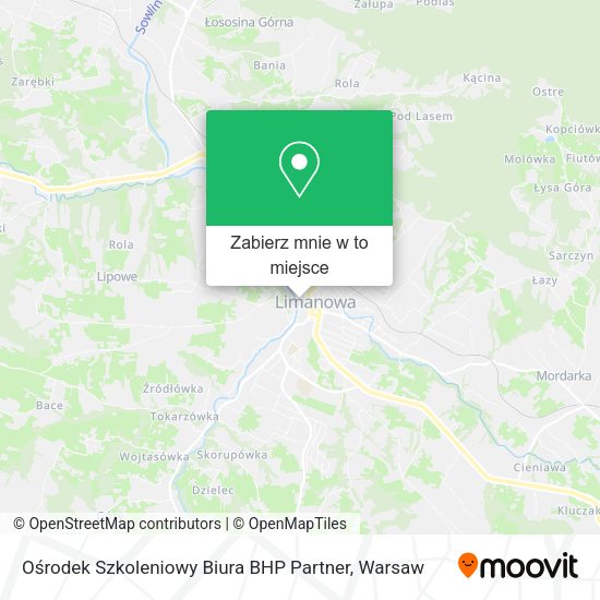 Mapa Ośrodek Szkoleniowy Biura BHP Partner