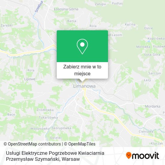 Mapa Usługi Elektryczne Pogrzebowe Kwiaciarnia Przemysław Szymański