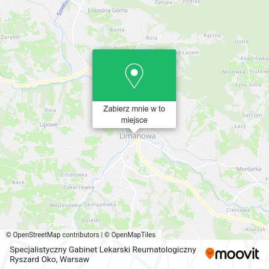 Mapa Specjalistyczny Gabinet Lekarski Reumatologiczny Ryszard Oko