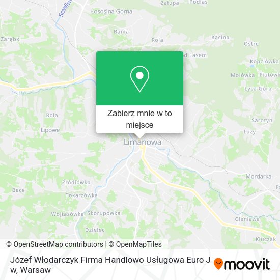 Mapa Józef Włodarczyk Firma Handlowo Usługowa Euro J w