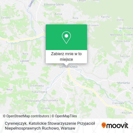 Mapa Cyrenejczyk. Katolickie Stowarzyszenie Przyjaciół Niepełnosprawnych Ruchowo