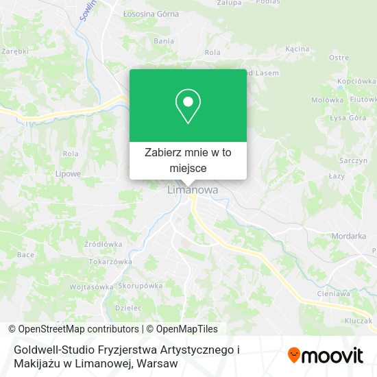 Mapa Goldwell-Studio Fryzjerstwa Artystycznego i Makijażu w Limanowej