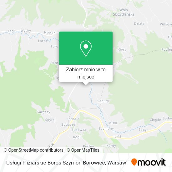 Mapa Usługi Fliziarskie Boros Szymon Borowiec