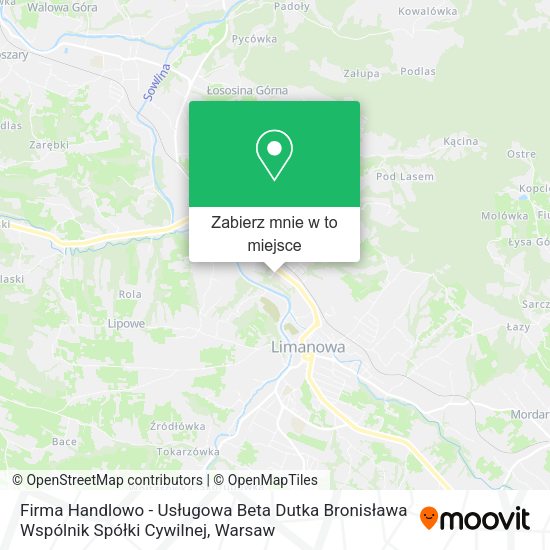 Mapa Firma Handlowo - Usługowa Beta Dutka Bronisława Wspólnik Spółki Cywilnej