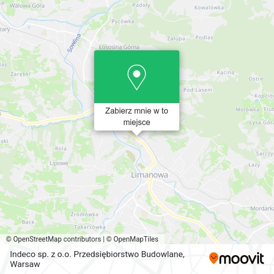 Mapa Indeco sp. z o.o. Przedsiębiorstwo Budowlane