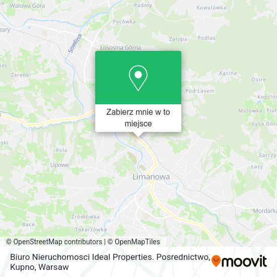 Mapa Biuro Nieruchomosci Ideal Properties. Posrednictwo, Kupno