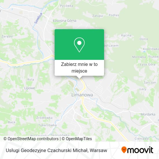 Mapa Usługi Geodezyjne Czachurski Michał