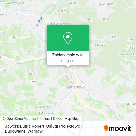 Mapa Jaworz-Dutka Robert. Usługi Projektowo - Budowlane