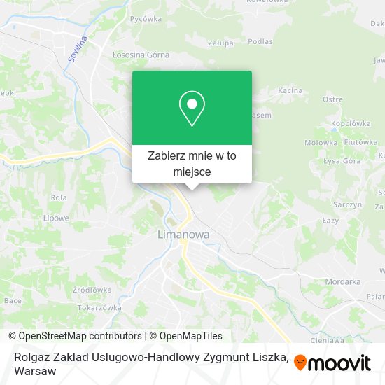 Mapa Rolgaz Zaklad Uslugowo-Handlowy Zygmunt Liszka