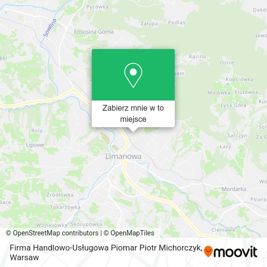 Mapa Firma Handlowo-Usługowa Piomar Piotr Michorczyk