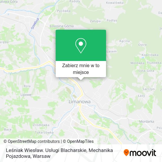 Mapa Leśniak Wiesław. Usługi Blacharskie, Mechanika Pojazdowa