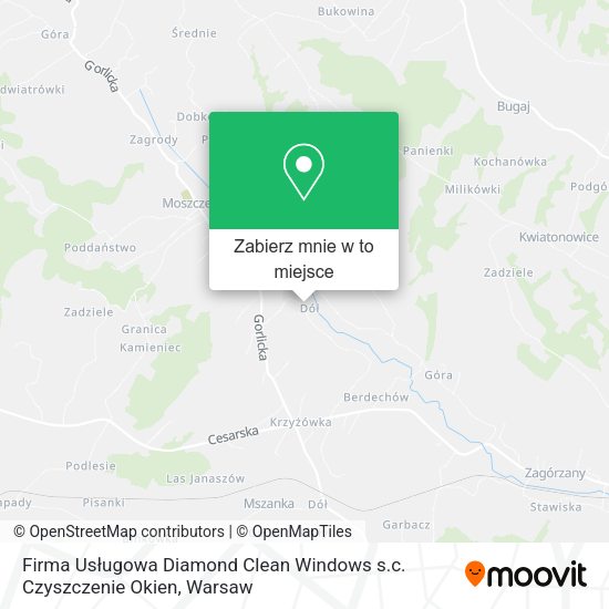Mapa Firma Usługowa Diamond Clean Windows s.c. Czyszczenie Okien