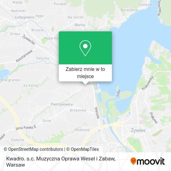 Mapa Kwadro. s.c. Muzyczna Oprawa Wesel i Zabaw