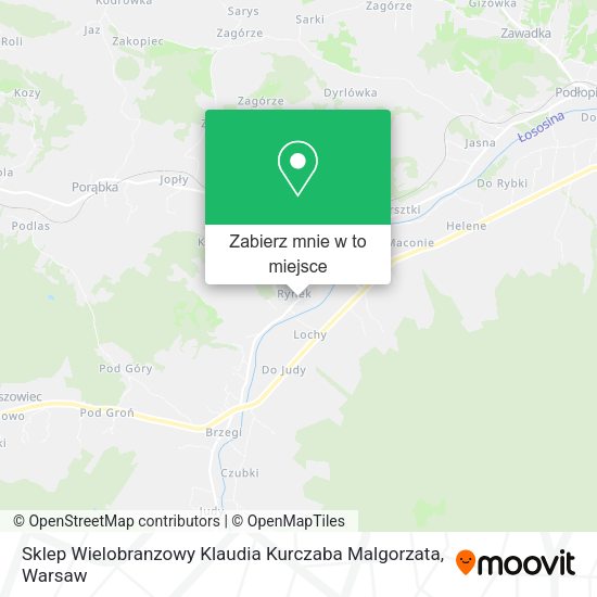 Mapa Sklep Wielobranzowy Klaudia Kurczaba Malgorzata