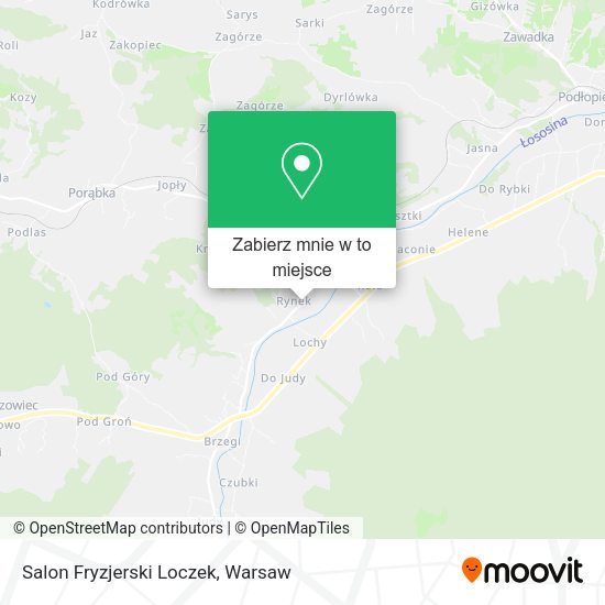 Mapa Salon Fryzjerski Loczek