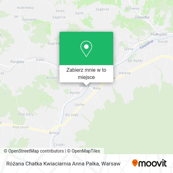 Mapa Różana Chatka Kwiaciarnia Anna Palka