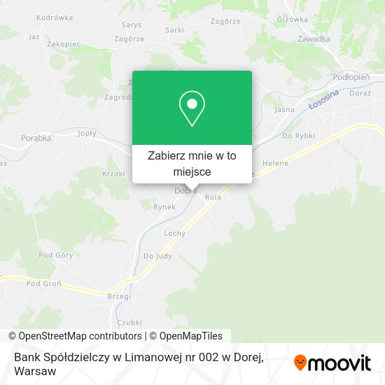 Mapa Bank Spółdzielczy w Limanowej nr 002 w Dorej