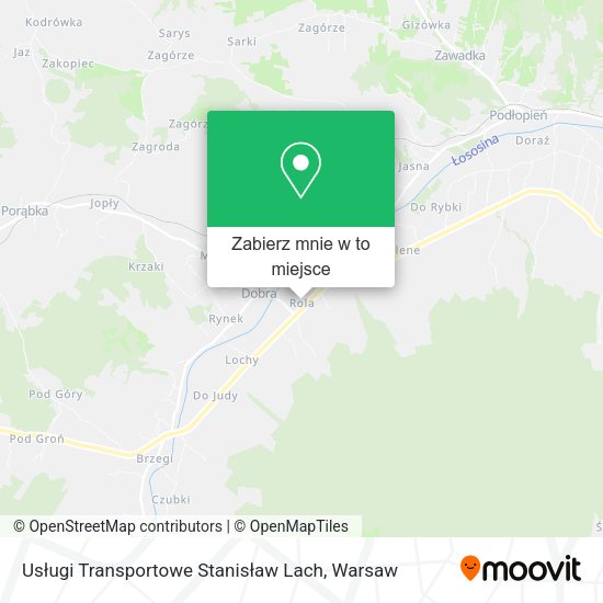 Mapa Usługi Transportowe Stanisław Lach