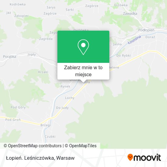 Mapa Łopień. Leśniczówka