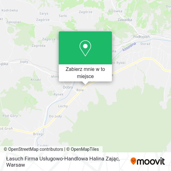 Mapa Łasuch Firma Usługowo-Handlowa Halina Zając