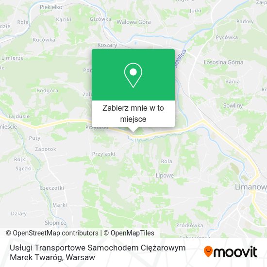 Mapa Usługi Transportowe Samochodem Ciężarowym Marek Twaróg