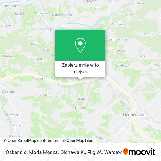 Mapa Oskar s.c. Moda Męska. Olchawa K., Flig W.