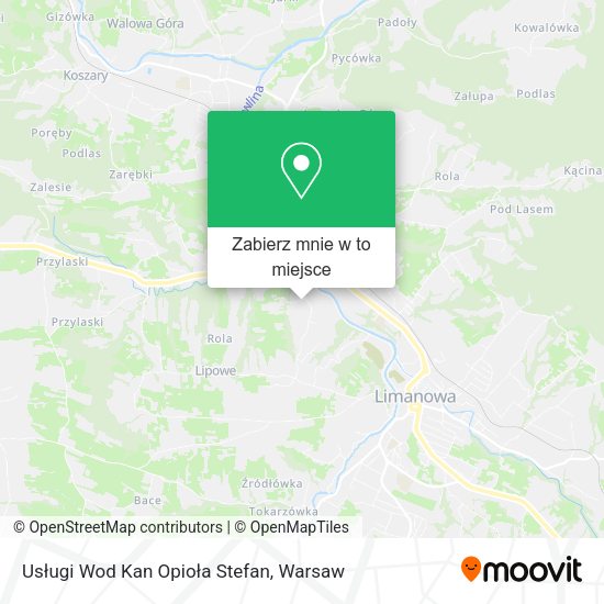 Mapa Usługi Wod Kan Opioła Stefan