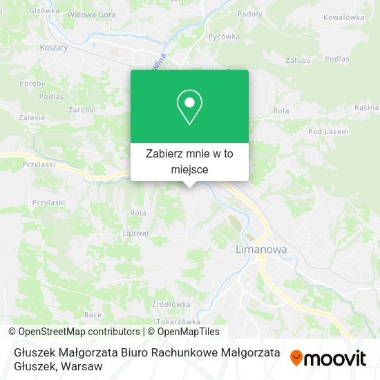 Mapa Głuszek Małgorzata Biuro Rachunkowe Małgorzata Głuszek