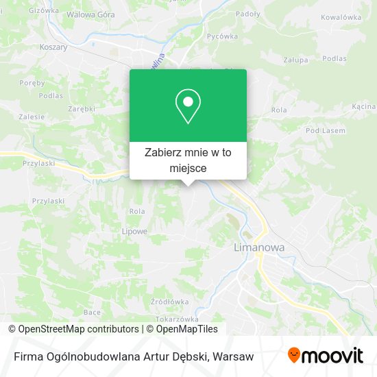 Mapa Firma Ogólnobudowlana Artur Dębski