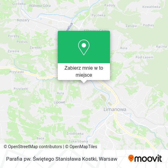 Mapa Parafia pw. Świętego Stanisława Kostki