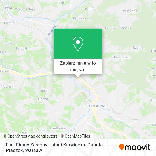 Mapa Fhu. Firany Zasłony Usługi Krawieckie Danuta Ptaszek