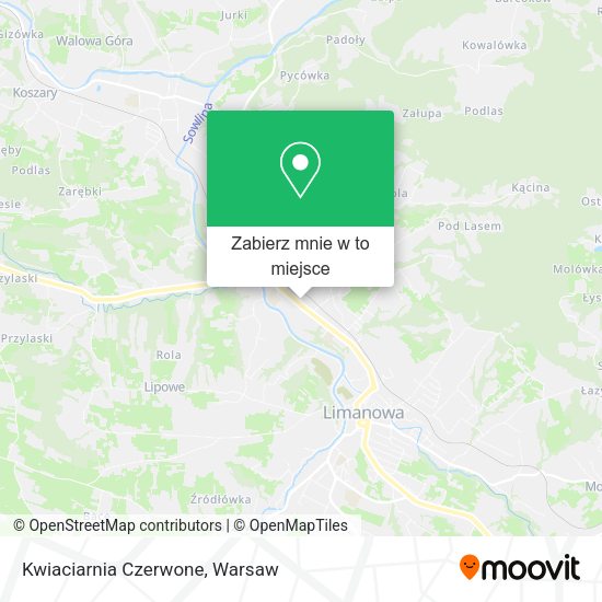 Mapa Kwiaciarnia Czerwone