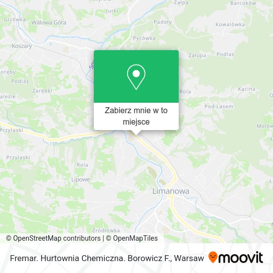 Mapa Fremar. Hurtownia Chemiczna. Borowicz F.