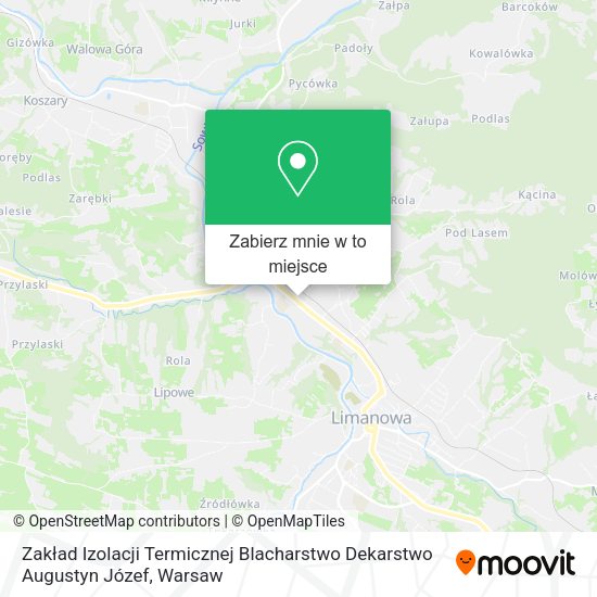 Mapa Zakład Izolacji Termicznej Blacharstwo Dekarstwo Augustyn Józef